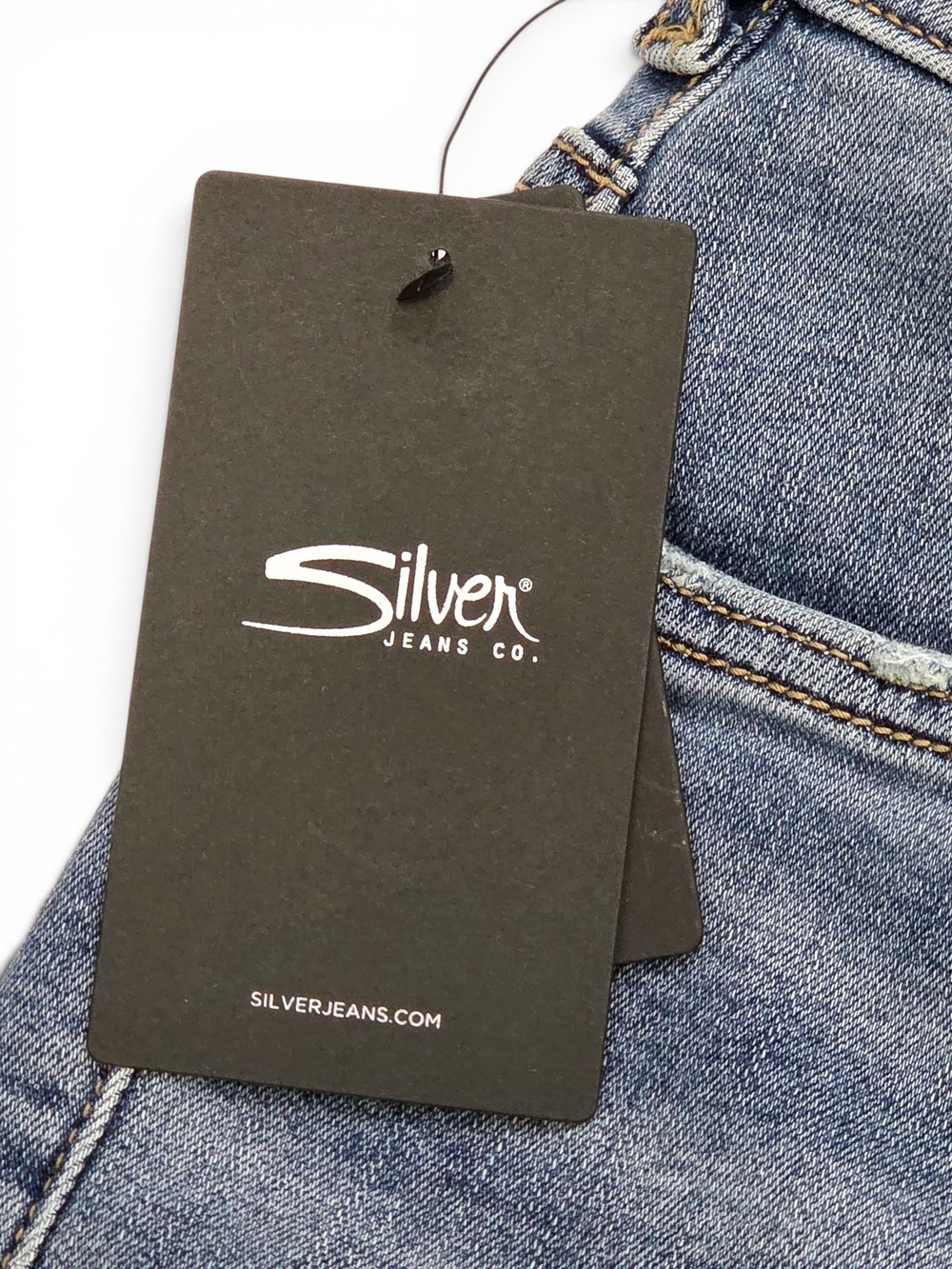 NWT Silver Jeans Co Suki Curvy Mid Rise Denim Shorts Indigo Blue Size 16W - Picture 8 of 14